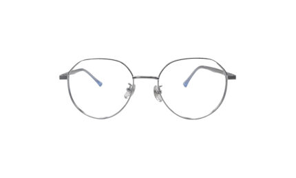 GUCCI SILVER METAL ROUND WOMEN EYEGLASSES 1