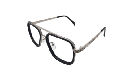 GUCCI SILVER METAL SQUARE MEN EYEGLASSES 2