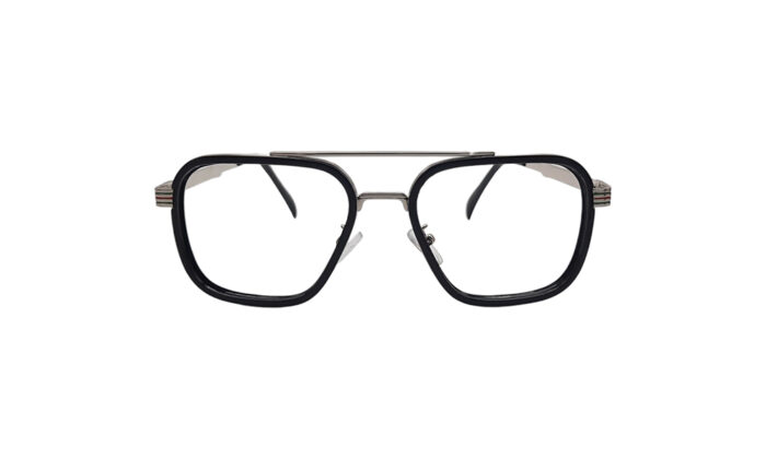 GUCCI SILVER METAL SQUARE WOMEN EYEGLASSES 1