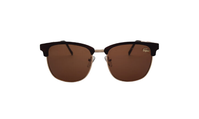 LACOSTE BROWN METAL ROUND MEN SUNGLASSES 1