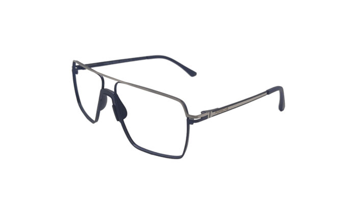 PORSCHE BLACK METAL SQUARE MEN EYEGLASSES 2