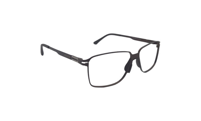 PORSCHE BROWN METAL RECTANGLE MEN EYEGLASSES 3