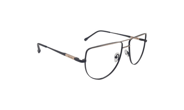 PRADA BLACK METAL ROUND MEN EYEGLASSES 3