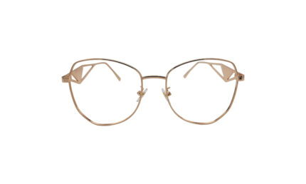 PRADA GOLDEN METAL GEOMETRIC WOMEN EYEGLASSES 1