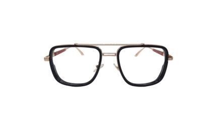 PRADA GOLDEN METAL SQUARE MEN EYEGLASSES 1