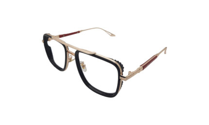 PRADA GOLDEN METAL SQUARE MEN EYEGLASSES 2