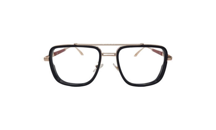 PRADA GOLDEN METAL SQUARE WOMEN EYEGLASSES 1