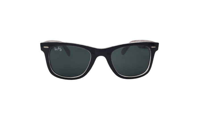 RAYBAN BLACK ACETATE WAYFARER MEN SUNGLASSES 1