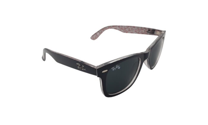 RAYBAN BLACK ACETATE WAYFARER MEN SUNGLASSES 3