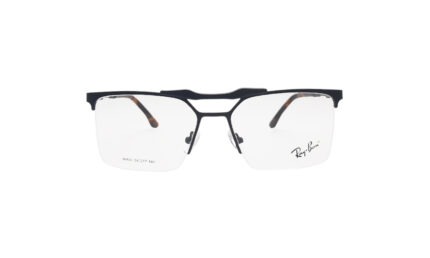 RAYBAN BLACK METAL RECTANGLE MEN EYEGLASSES 1