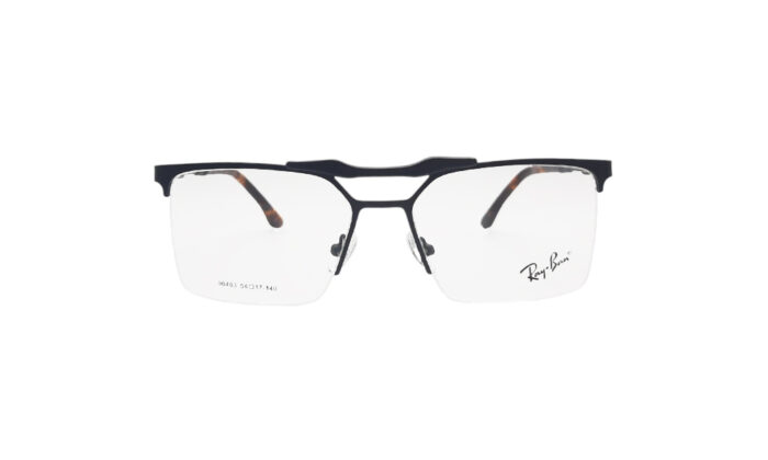 RAYBAN BLACK METAL RECTANGLE MEN EYEGLASSES 1