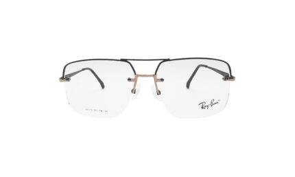 RAYBAN BROWN METAL SQUARE MEN EYEGLASSES 1