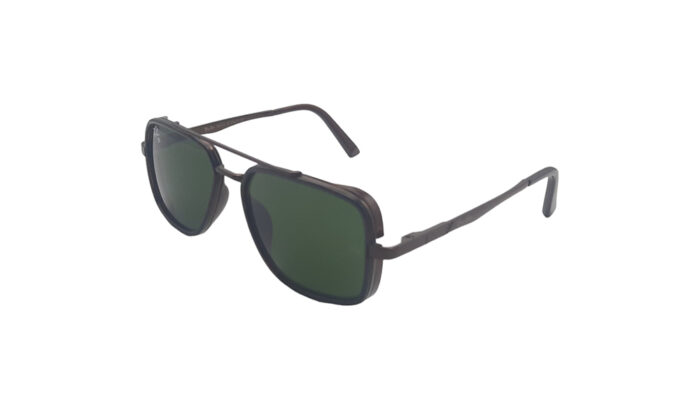 RAYBAN BROWN METAL SQUARE MEN SUNGLASSES 2