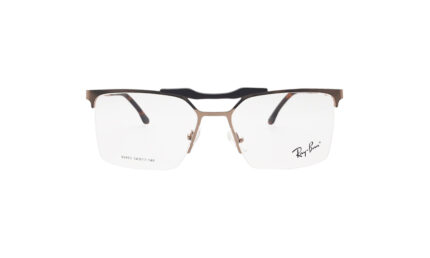 RAYBAN GOLDEN METAL RECTANGLE MEN EYEGLASSES 1