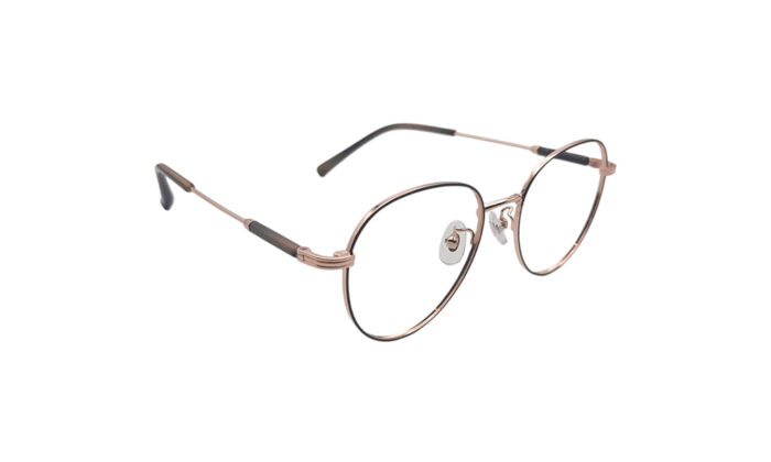 RAYBAN ROSE GOLD METAL ROUND MEN EYEGLASSES 3