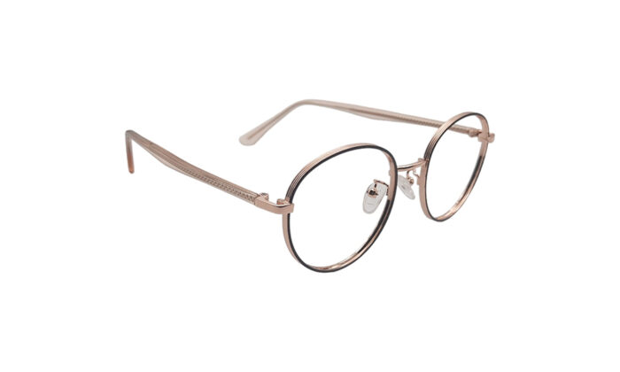 RAYBAN ROSE GOLD METAL ROUND MEN EYEGLASSES 3