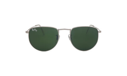 RAYBAN SILVER METAL ROUND MEN SUNGLASSES 1