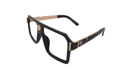 VERSACE BLACK ACETATE SQUARE MEN EYEGLASSES 2