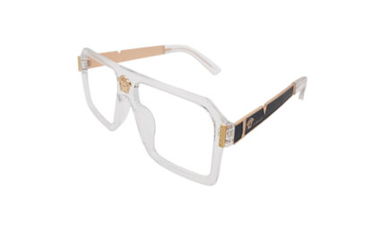 VERSACE TRANSLUCENT ACETATE SQUARE MEN EYEGLASSES 2