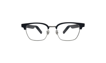 GOOGLES GURU SMART AUDIO BLACK SILVER ACETATE SQUARE EYEGLASSES 2