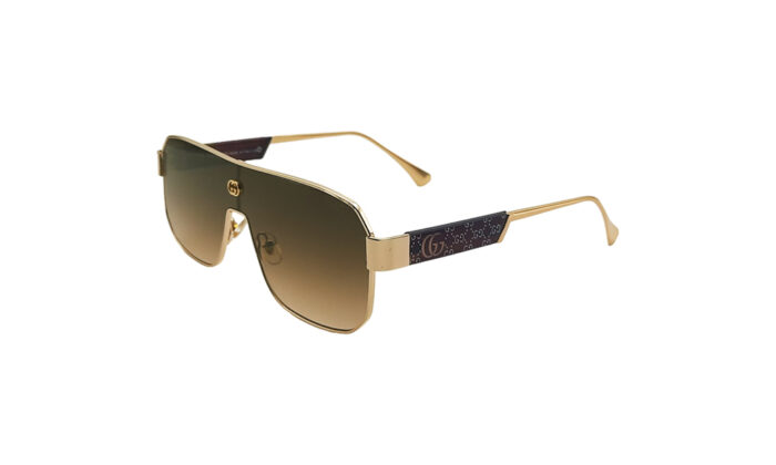 GUCCI GOLDEN METAL MASK WOMEN SUNGLASSES 1