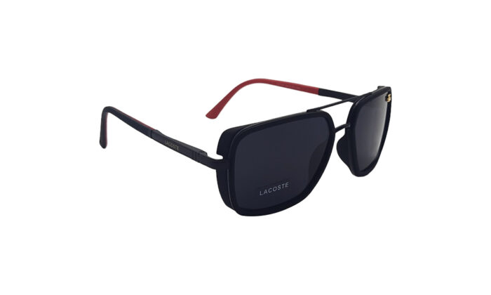 LACOSTE BLACK METAL SQUARE MEN SUNGLASSES 3