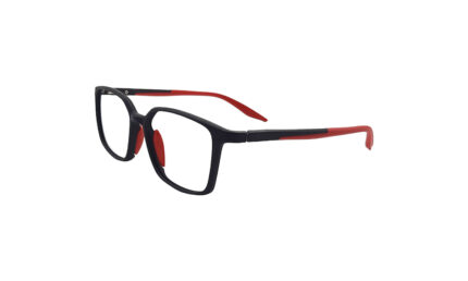 NIKE MATTE BLACK ACETATE RECTANGLE WOMEN EYEGLASSES 1