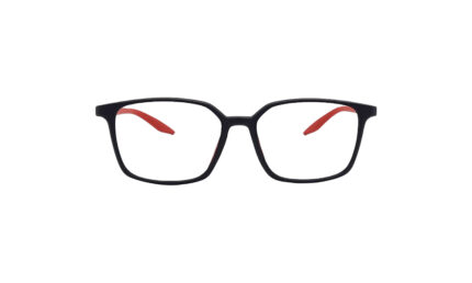 NIKE MATTE BLACK ACETATE RECTANGLE WOMEN EYEGLASSES 2