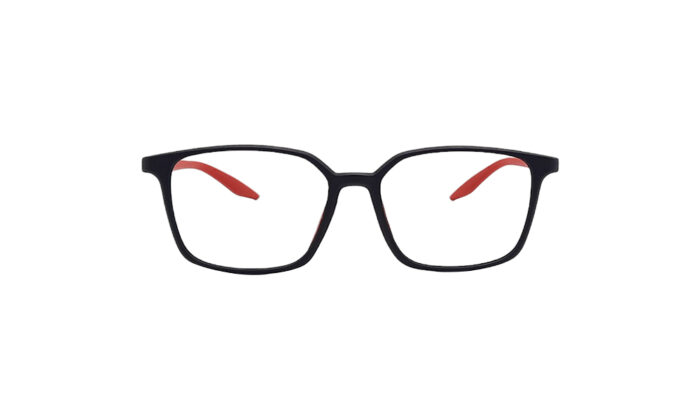 NIKE MATTE BLACK ACETATE RECTANGLE WOMEN EYEGLASSES 2