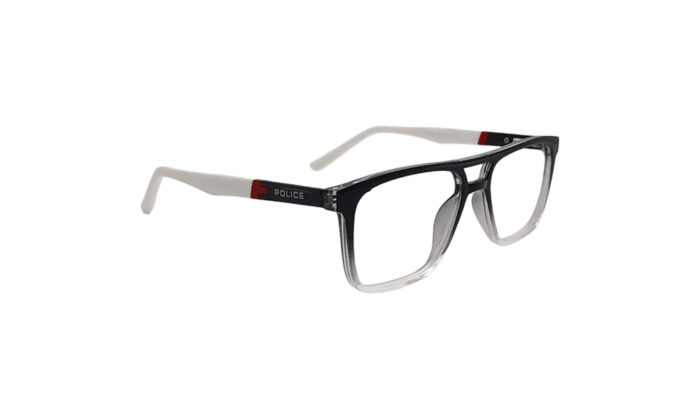 POLICE TRANSCLUCENT BLACK ACETATE SQUARE WOMEN EYEGLASSES 3