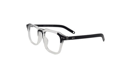 PRADA TRANSLUCENT BLACK ACETATE SQUARE MEN EYEGLASSES 1