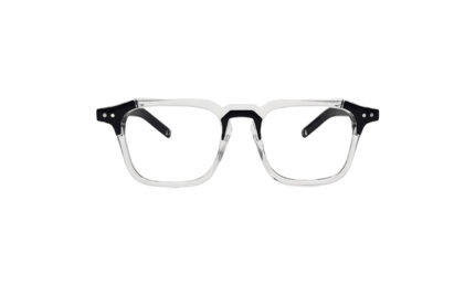 PRADA TRANSLUCENT BLACK ACETATE SQUARE MEN EYEGLASSES 2