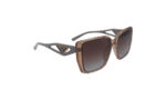 PRADA TRANSLUCENT BROWN ACETATE SQUARE WOMEN SUNGLASSES 3