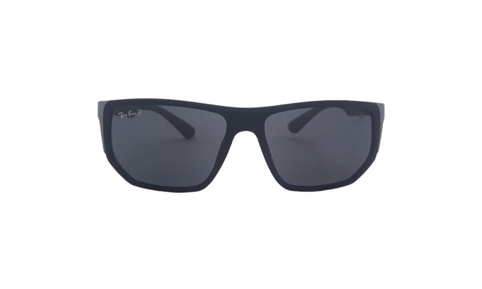 RAYBAN FERRARI MATTE BLACK ACETATE RECTANGLE WOMEN SUNGLASSES 2