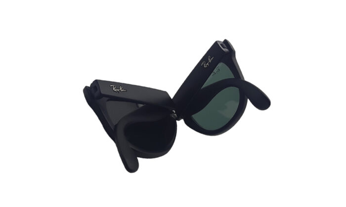 RAYBAN FOLDING MATTE BLACK ACETATE WAYFARER MEN SUNGLASSES 6