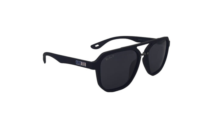 RAYBAN MATTE BLACK ACETATE GEOMETRIC WOMEN SUNGLASSES 3